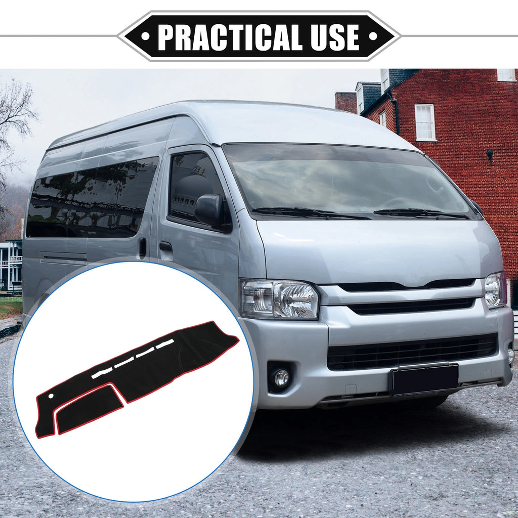 Dashboard Cover Mat for Toyota Hiace Wide Edition  Black Red