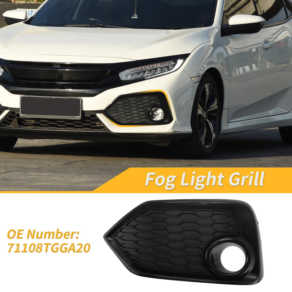 Left Side Fog Light Grill for Honda Civic Hatchback (2017–2019) 71108TGGA20
