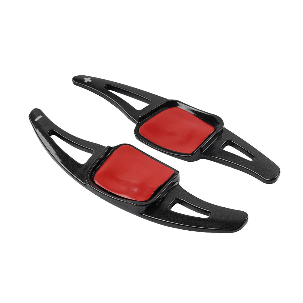 Black Steering Wheel Paddle Shifter Extensions for VW Golf, Atlas, Sharan, Touareg (2020-2023)