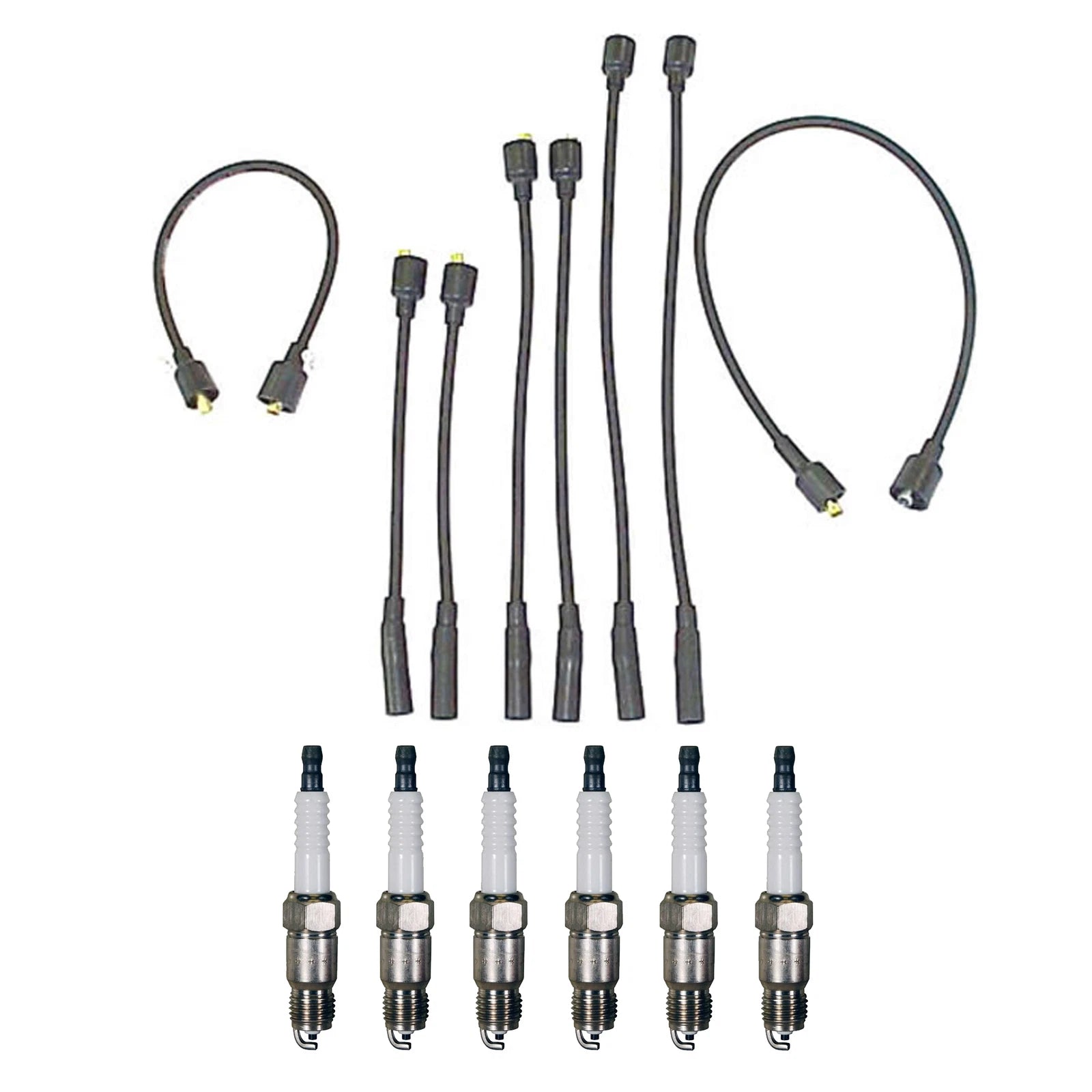 Denso 7mm Wire Set & 6 U-Groove Spark Plugs Kit for Dodge Plymouth (2002–2009)