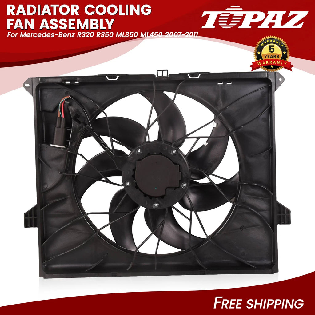 Radiator Cooling Fan Assembly for Mercedes-Benz R320 R350 ML350 ML450 (2007–2011)