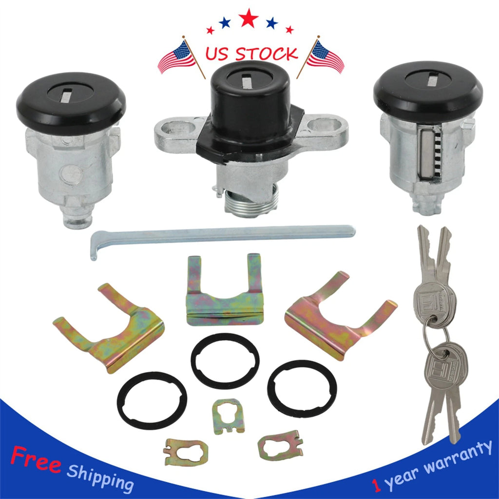 Set of 2 Door & Hatch Lock Cylinder Face Caps for Camaro Firebird (1993–2002)