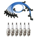 NGK Wire Set & Denso Spark Plugs Kit for Ford E-Series F-Series (L6)