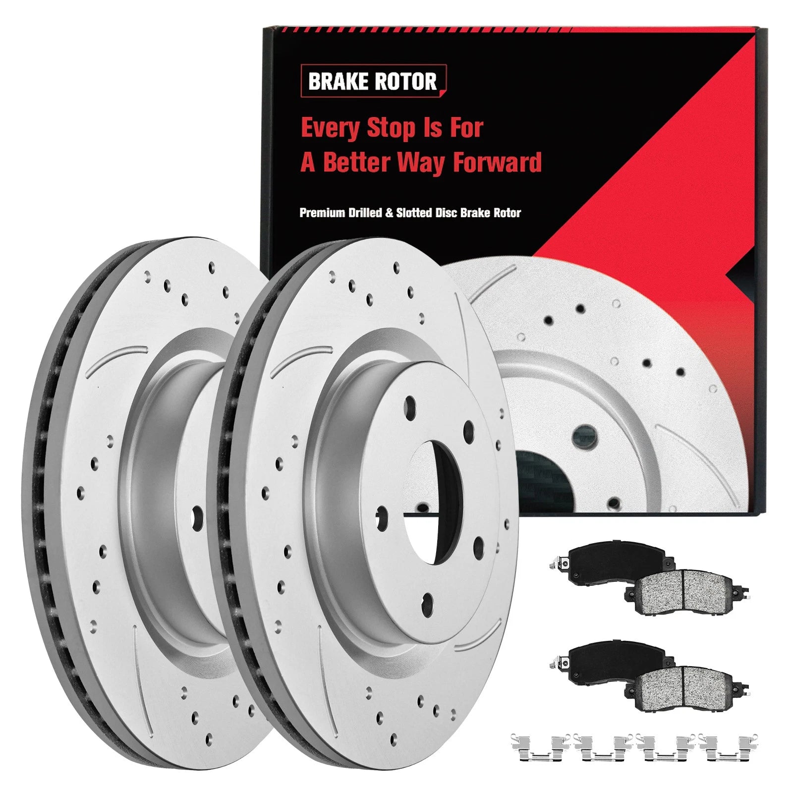 Front Disc Rotors & Ceramic Brake Pads Kit for Nissan Altima (2013–2023)