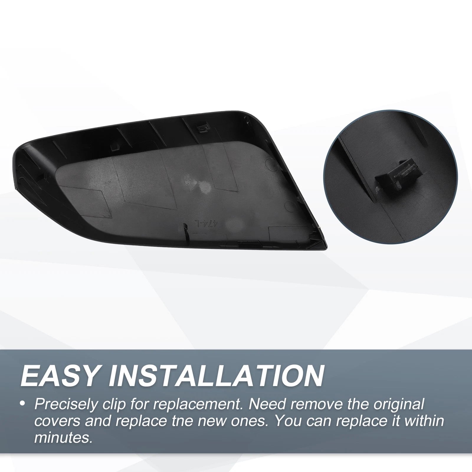 Left Side Rearview Mirror Cover Cap Gloss Black for Chevrolet Impala (2014–2020)