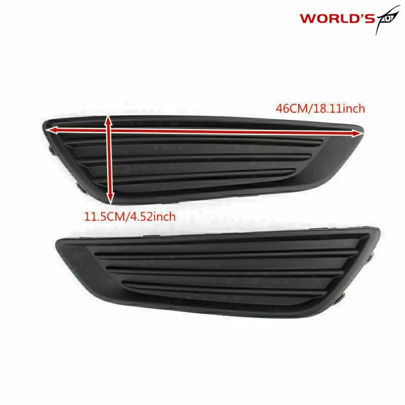 Pair Black Fog Light Covers for Ford Focus (2015–2018)