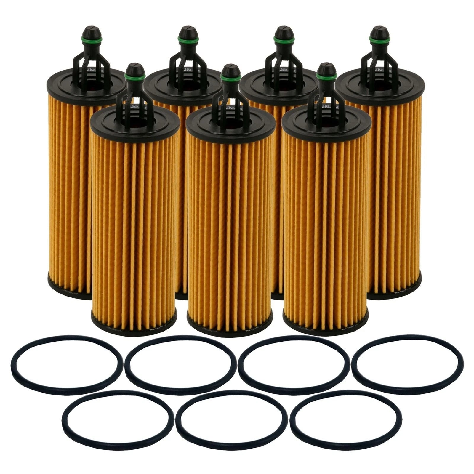 Set of 7 Engine Oil Filters for Chrysler Dodge Jeep Ram VW V6 (StdAsp)