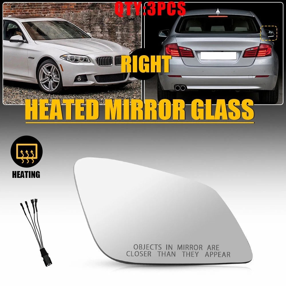 Right Passenger Side Mirror Glass for BMW 528 535 640 650 740 750 (2010–2016)