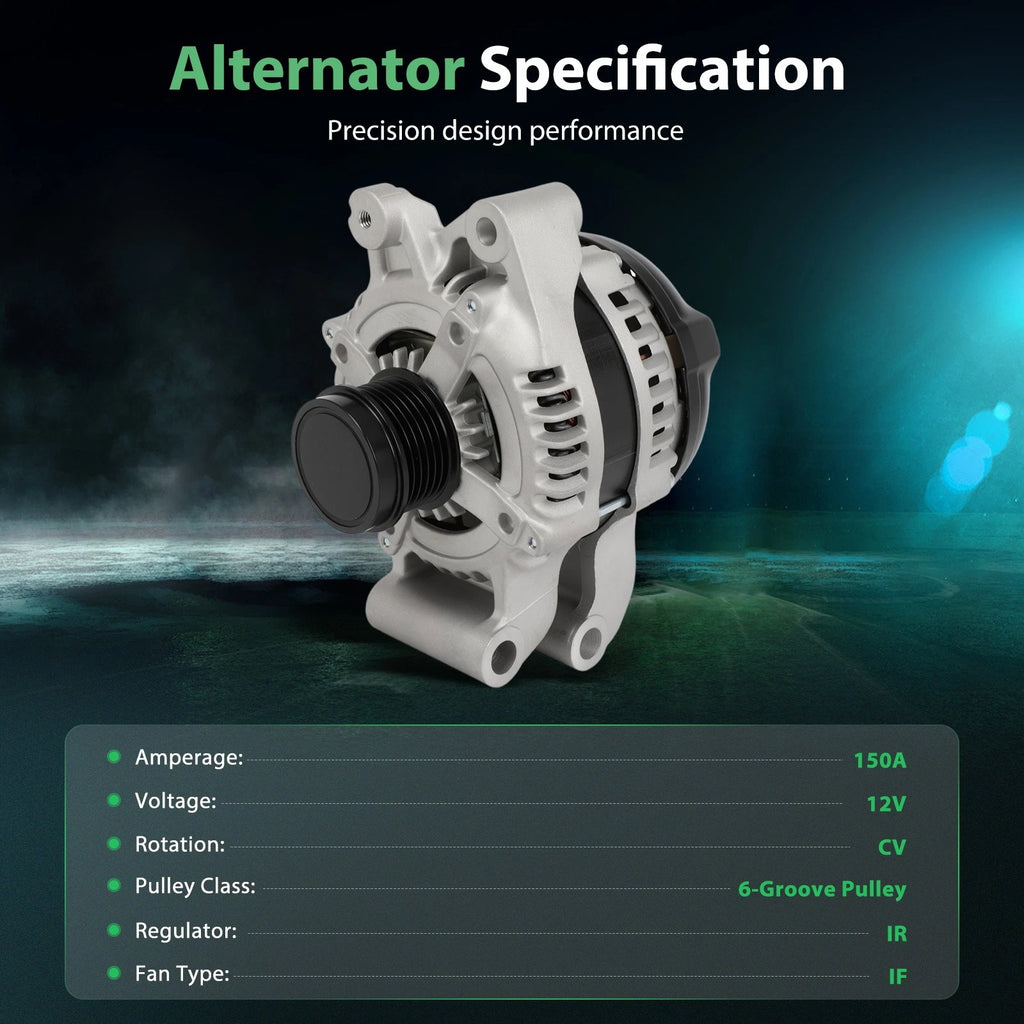Alternator with Groove Pulley for Ford Escape (2017–2019)