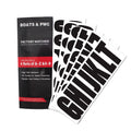 Set of 4 Black Decals Stickers for Boat Registration A-Z & 0-9