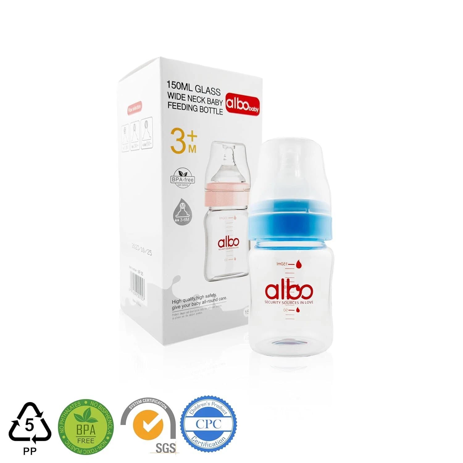 5oz Anti-Colic Baby Bottle for Albo (2010–2023)