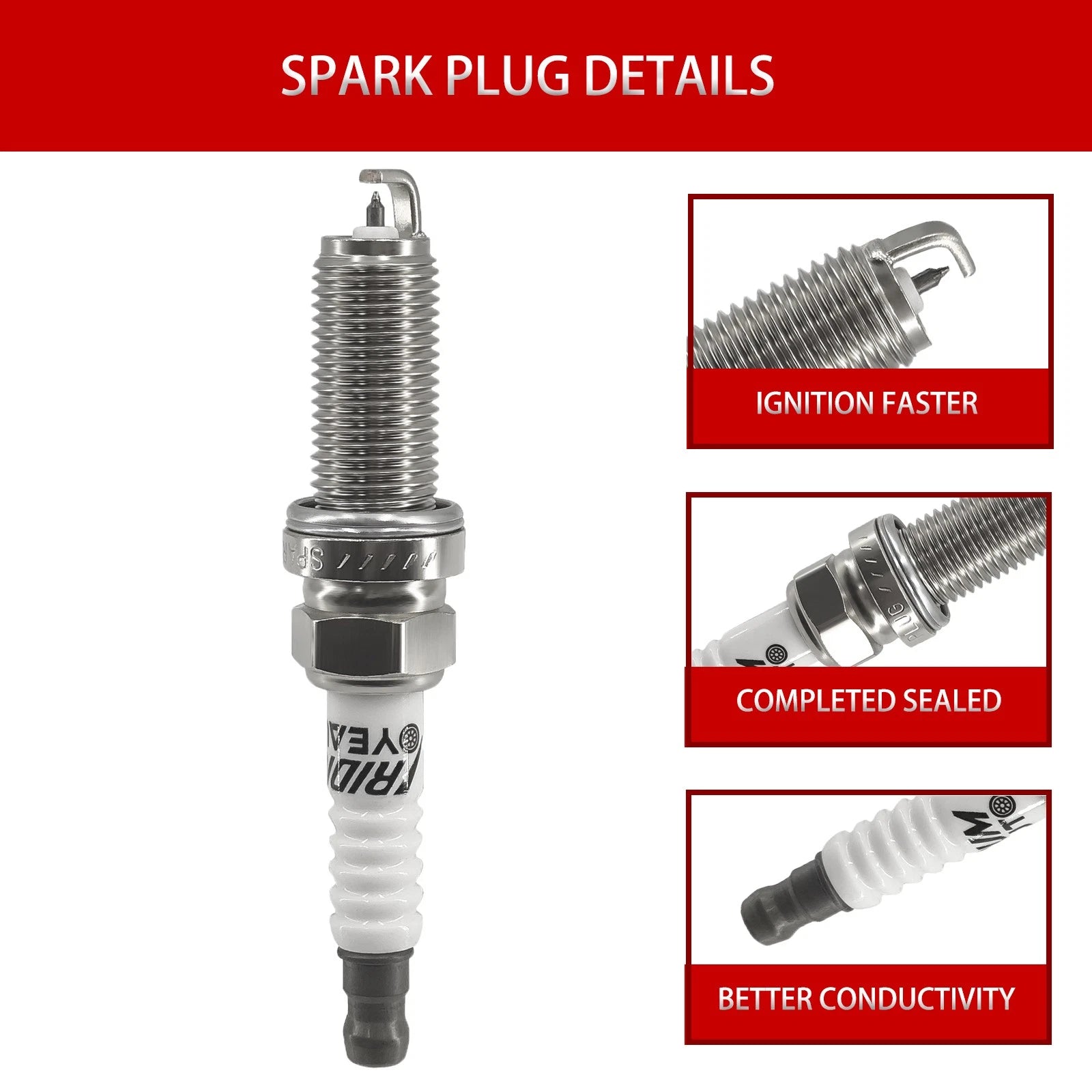 Set of 4 Spark Plugs for Subaru WRX 2015, Forester 2014 (92217)