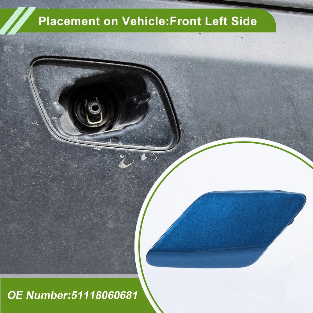 Front Left Washer Nozzle Cover Cap for BMW 428i Blue (2014-2016)