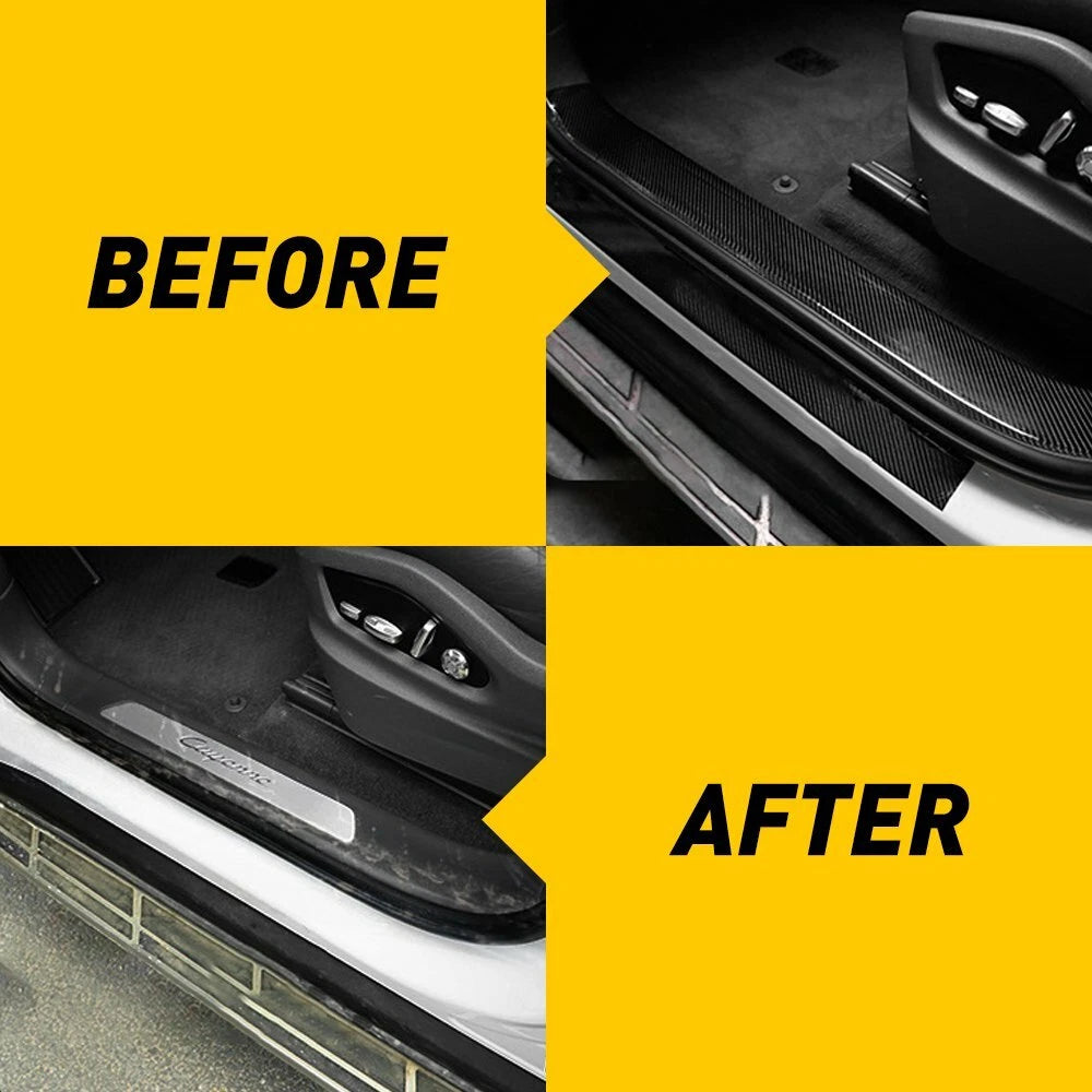 Carbon Fiber Door Sill Scuff Protector for Car
