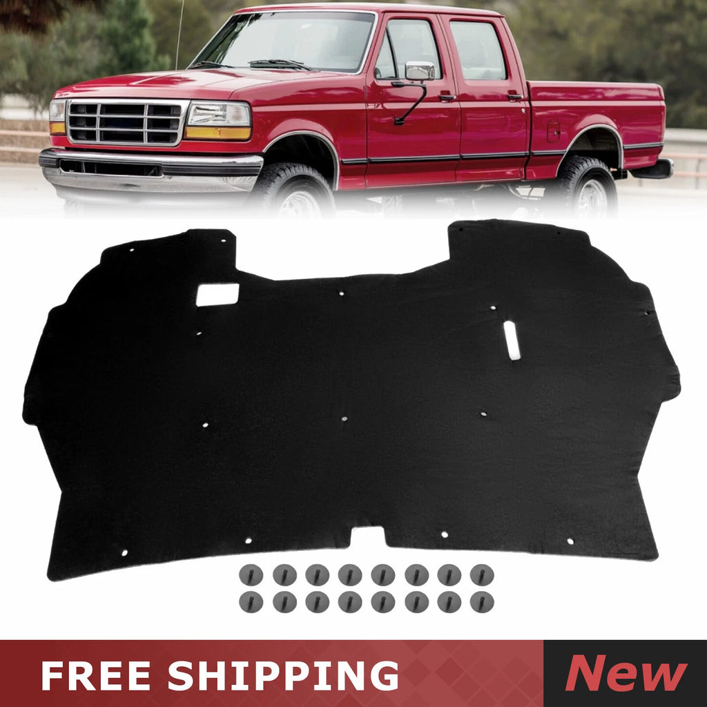 Under Hood Insulation Pad for Ford F150 F250 F350 (1992–1997) w/ Clips