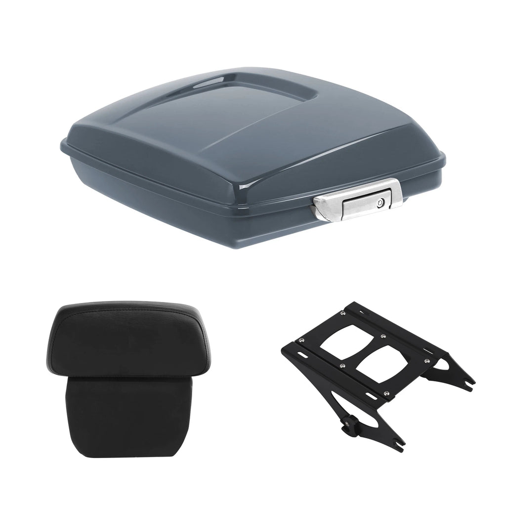 Razor Trunk Backrest Mount Rack for Harley Road King (2014–2026) Gunship Gray