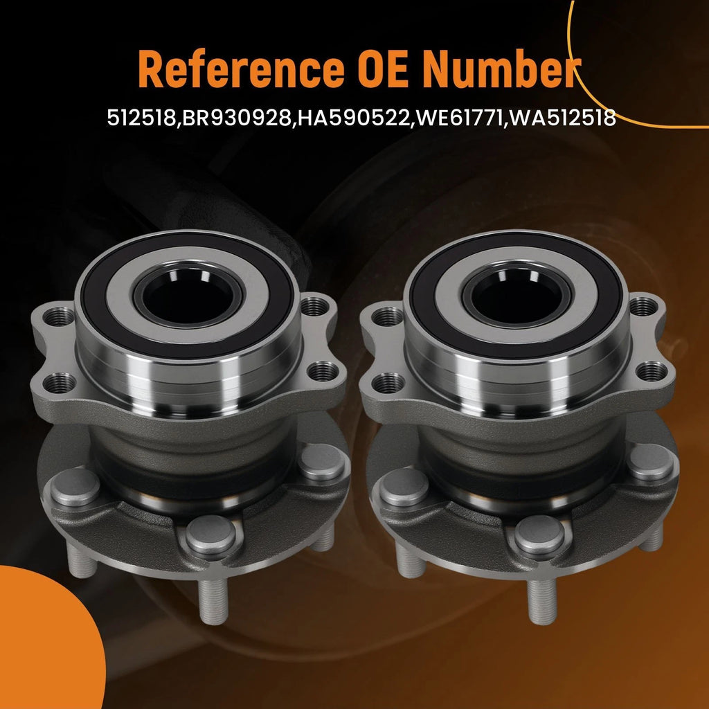 2pc Rear Wheel Bearing Hub for Subaru Forester Impreza (2012–2021) 0516476 5-Lug