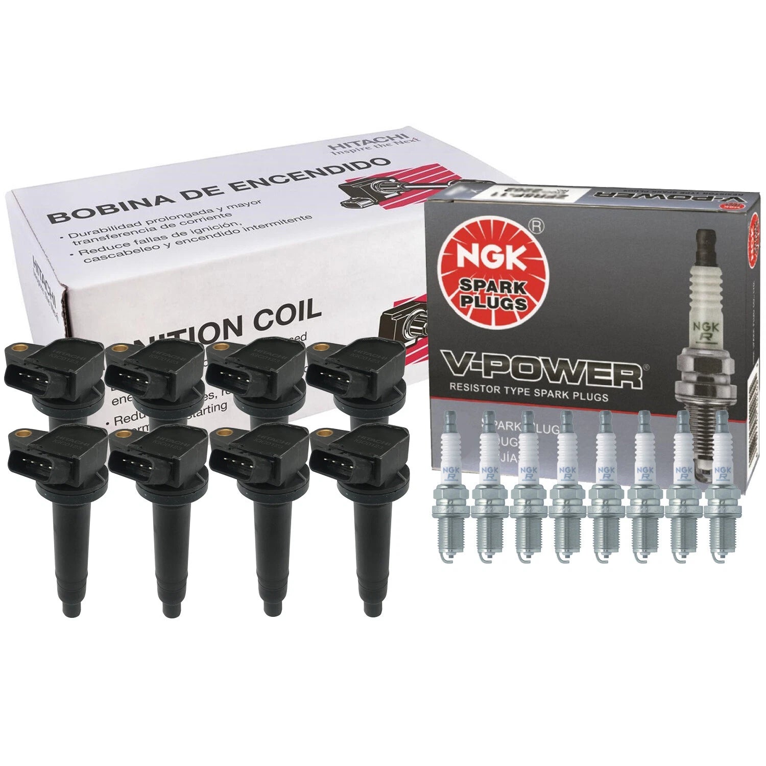 Set of 8 Ignition Coils & Spark Plugs for Lexus Toyota (GAS)