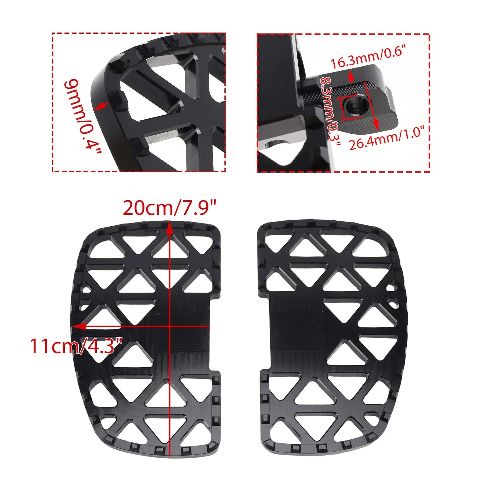 Front Footrests Foot Pegs for Indian Scout, Scout Bobber (2015–2024)