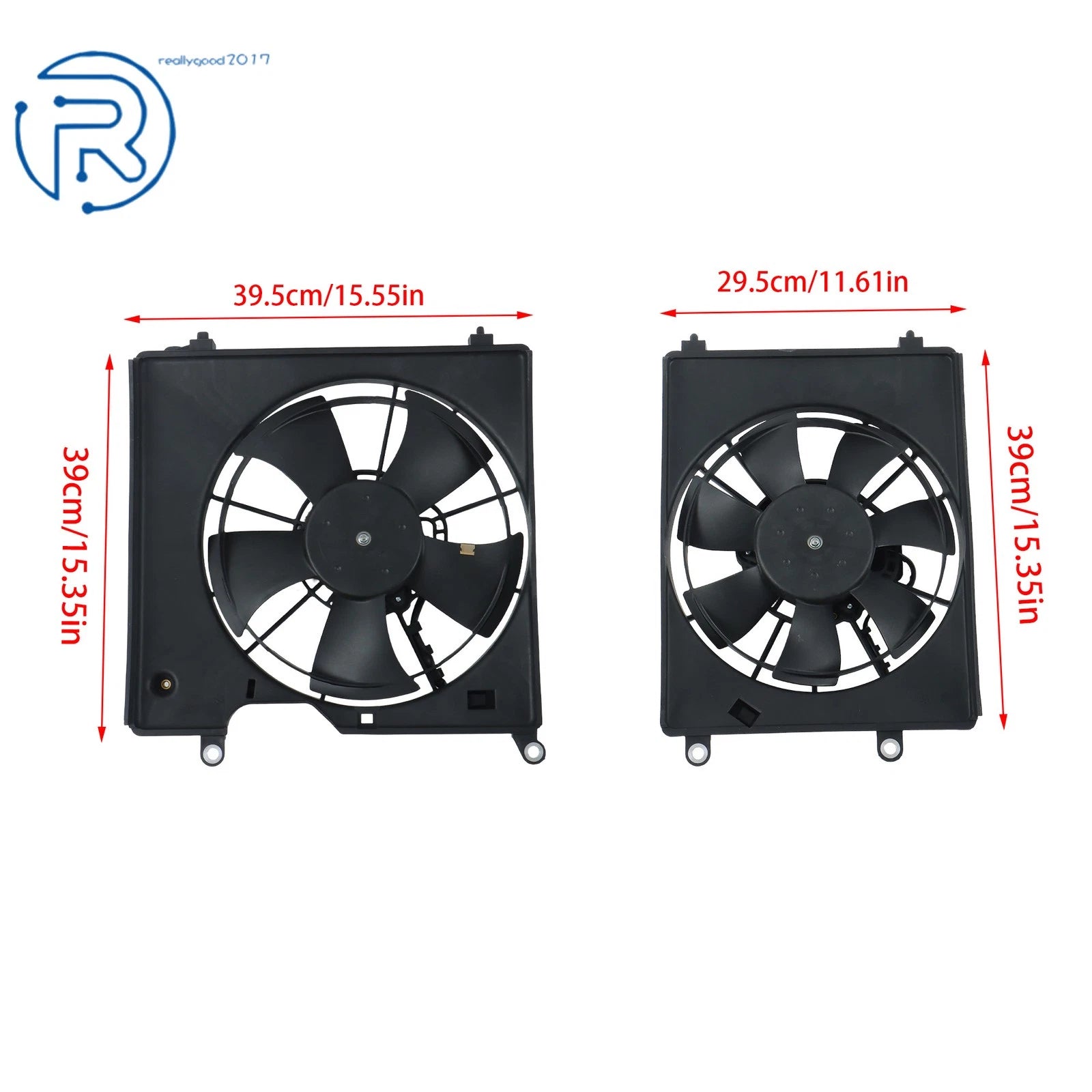 2X A/C Condenser Fan Assembly for Acura ILX (2016–2021)
