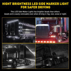 20X Mini LED Bullet Side Marker Lights for Truck Trailer (3/4")