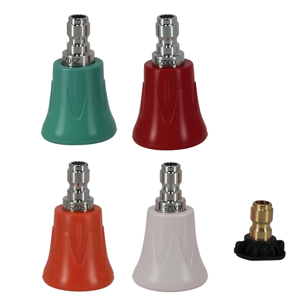 5PCS Pressure Washer Nozzle Guard Tips Kit for Quick Connect 1/4" Stainless Brass