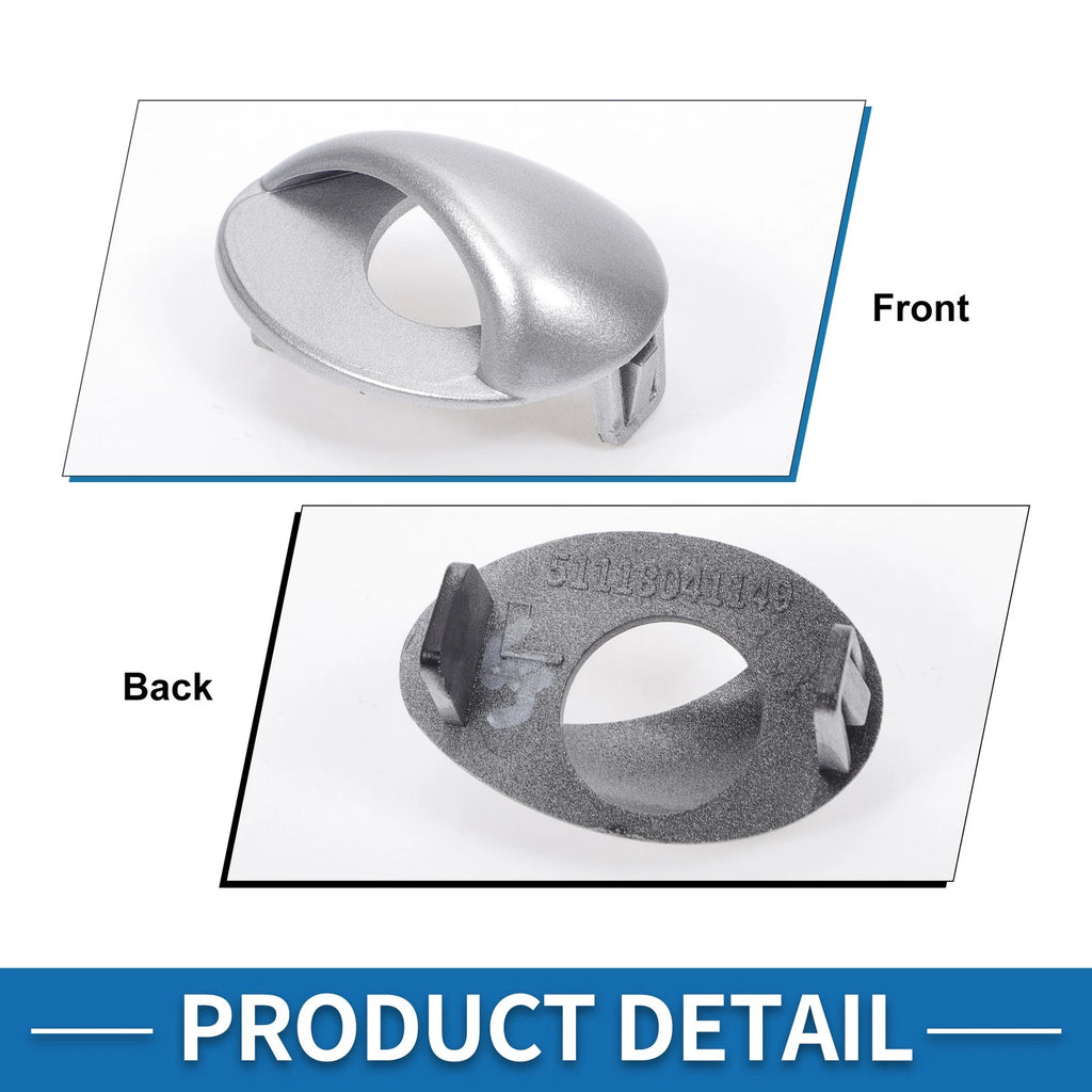 Front Left Headlight Washer Nozzle Cover for BMW M3 (2008–2013) - Silver Tone