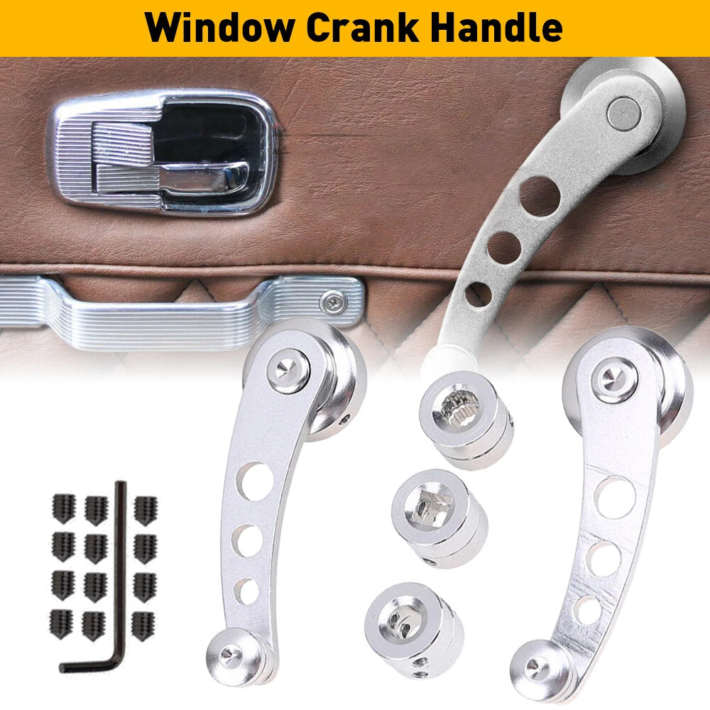 Pair Aluminum Manual Window Crank Handles for Truck