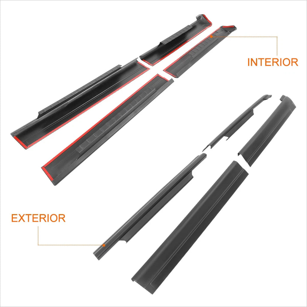 Set of 2 TPO Rocker Panel Sill Plate Covers for Silverado/Sierra (1999–2007)