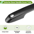 Set of 1 Exterior Door Handle Cover for Toyota Grand Highlander (2024) Carbon Fiber Black