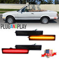 Set of 4 Smoke LED Bumper Side Marker Lights for BMW E30 E34 (1982–1996)