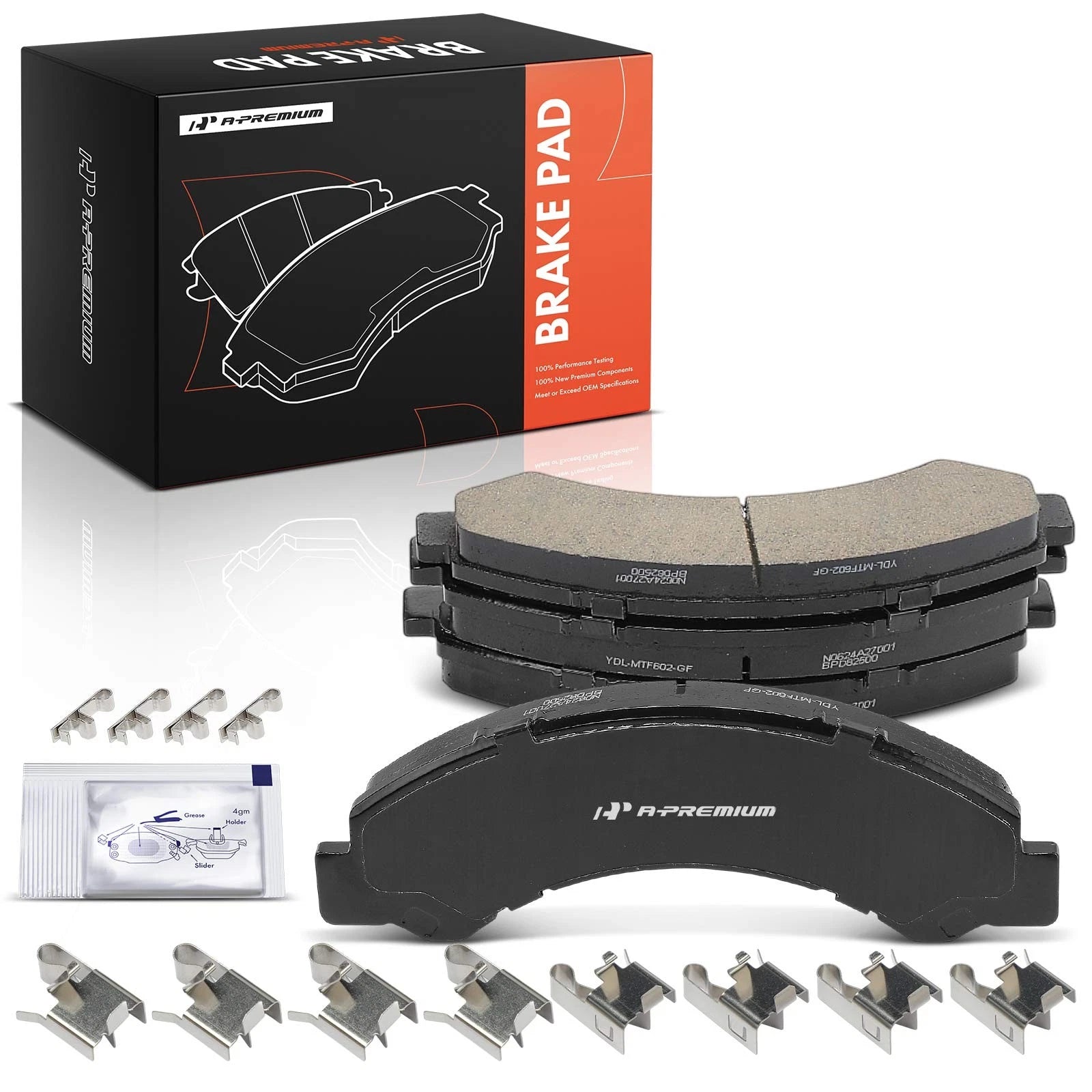 Set of 4 Front Ceramic Brake Pads for Chevy LCF 3500 (2003–2009)