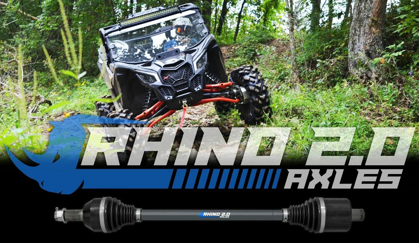 SuperATV Rhino 2.0 Big Lift Axle for Can-Am Outlander (SEE FITMENT) - Front Left