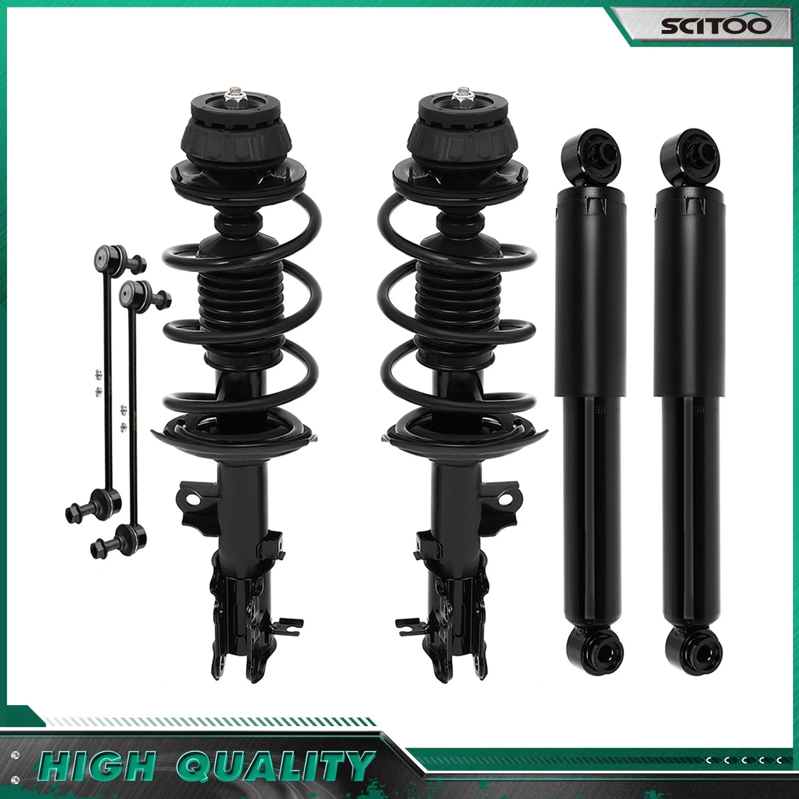 Front Struts & Coil Spring Rear Shocks Sway Bars for Hyundai Accent (2012–2017)