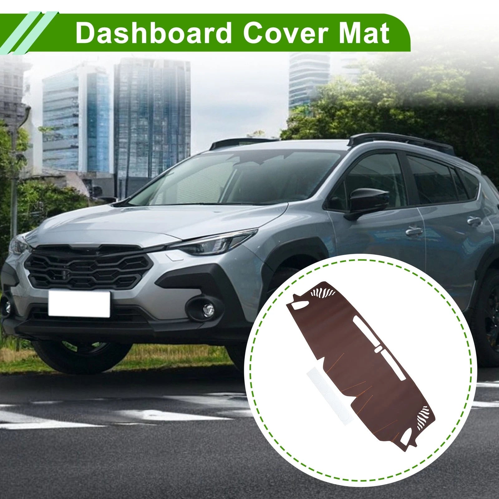 Dashboard Cover for Subaru Crosstrek (2024) Dash Cover Mat Carpet Brown