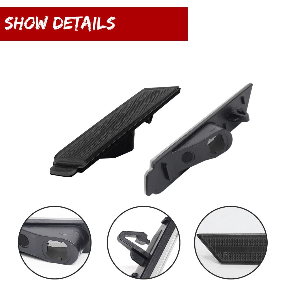 2X Smoked Lens Front Side Marker Lights for Chevrolet Camaro (2010–2015)