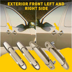 Set of 4 Exterior Door Handles for Toyota Sienna (1998–2003)