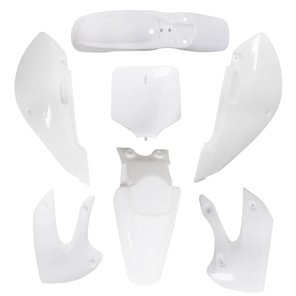 Fender Fairing Kit for Kawasaki KX65, KLX110, DRZ110, Suzuki RM65 (White)