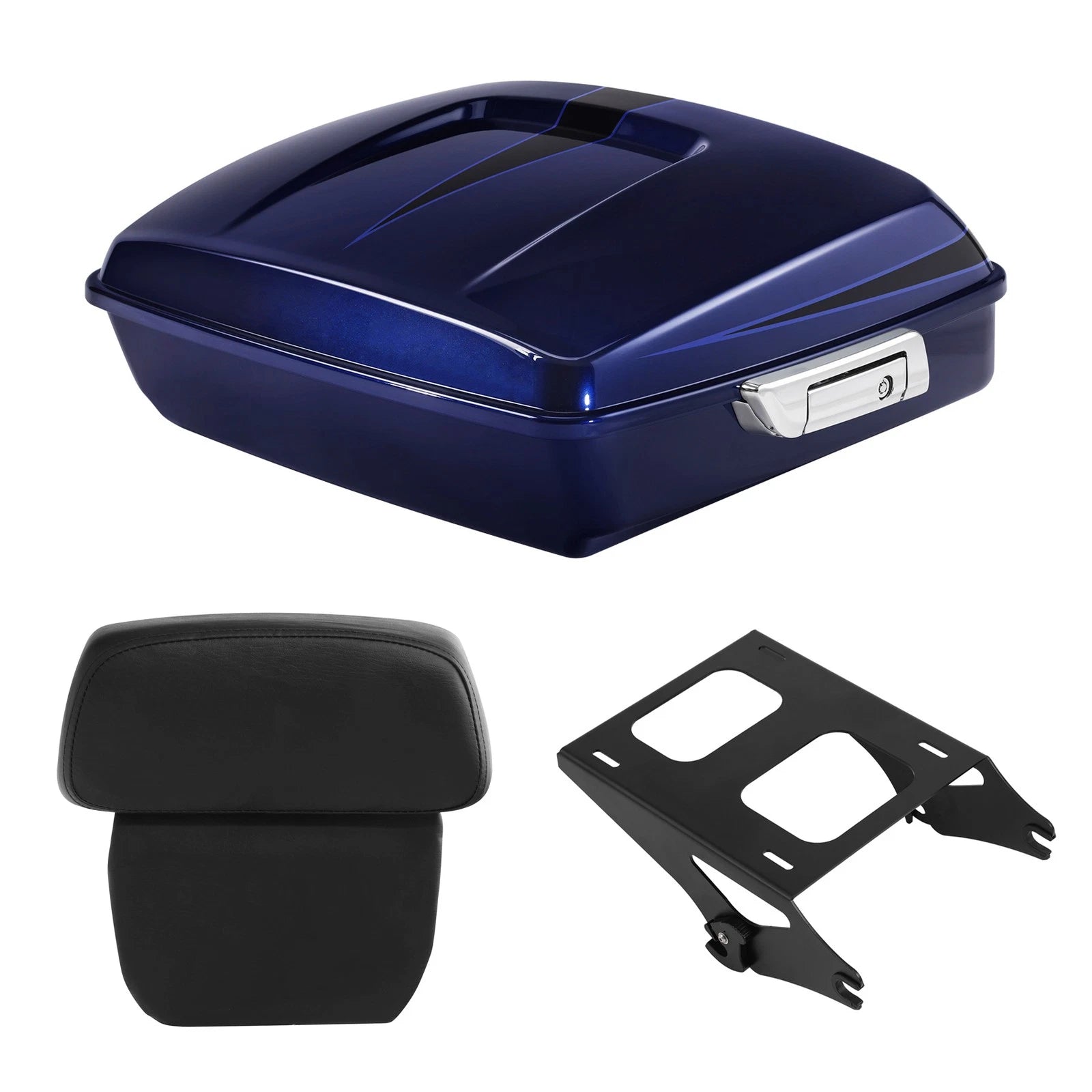Chopped Tour Trunk Pad for Harley Touring (2014–2023) Zephyr Blue/Black Sunglo