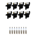 Set of 8 Ignition Coils & Spark Plugs for Silverado 1500 2500 V8 (2007–2013)