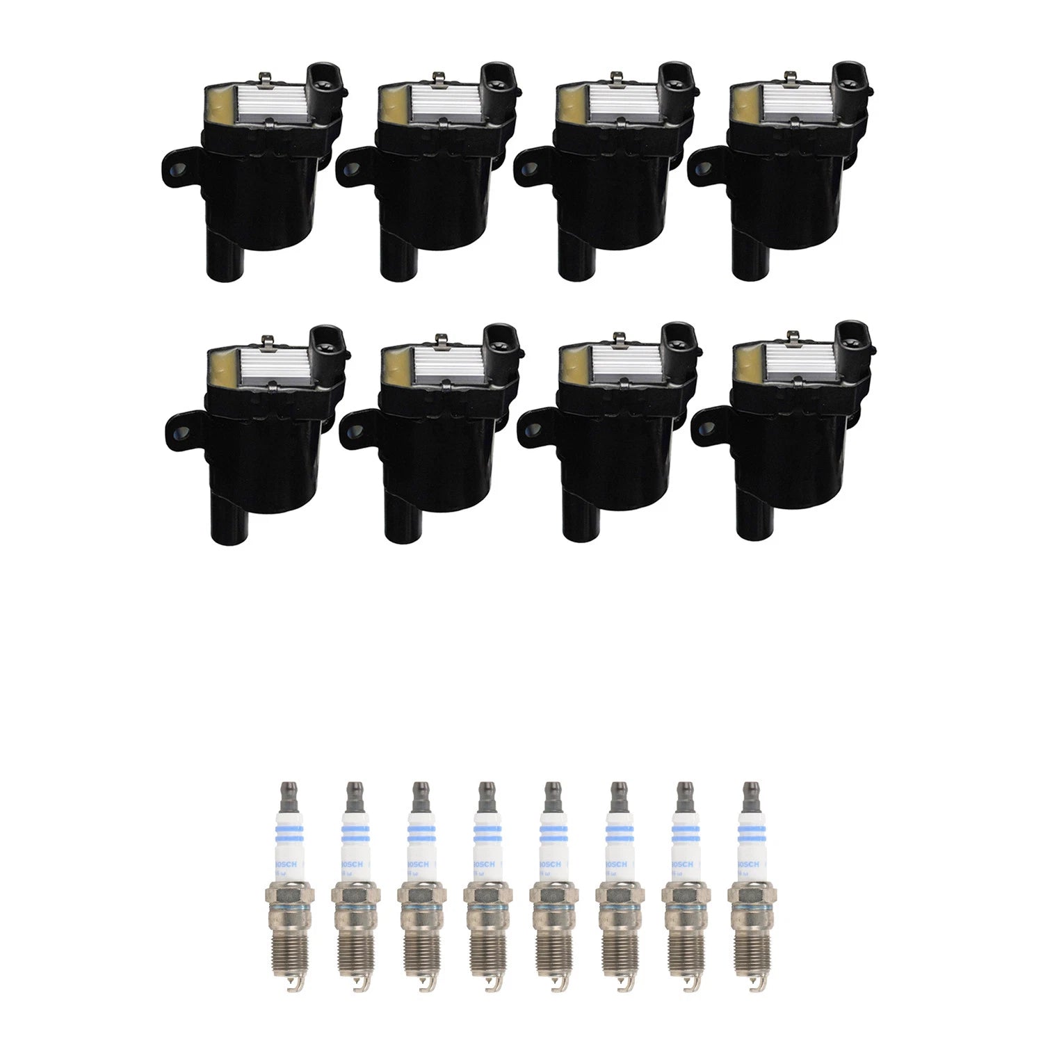 Set of 8 Ignition Coils & Spark Plugs for Silverado 1500 2500 V8 (2007–2013)