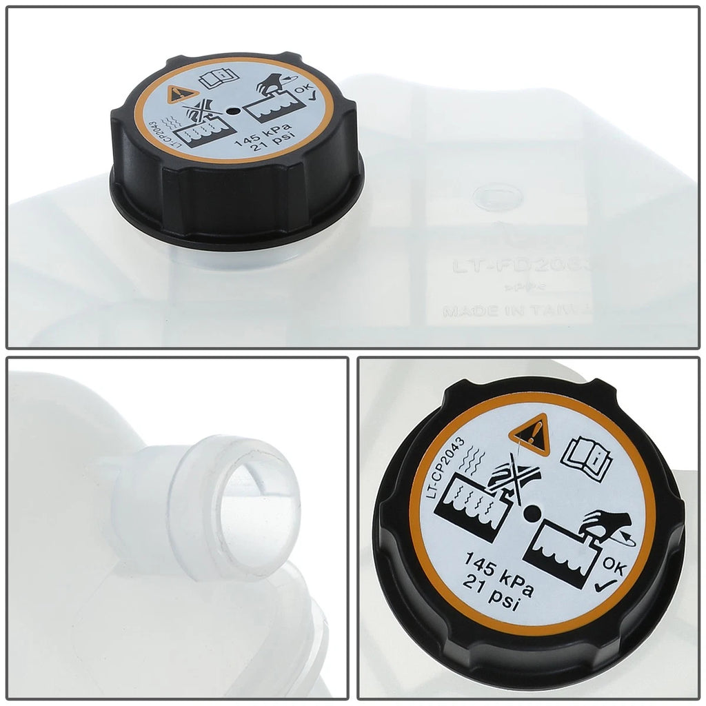 Engine Coolant Overflow Tank Reservoir Bottle w/Cap for Ford Fiesta (2011–2019)