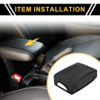 Center Console Lid Armrest Cover for Toyota Tacoma (2016–2020) Anti-Scratch Black Gray