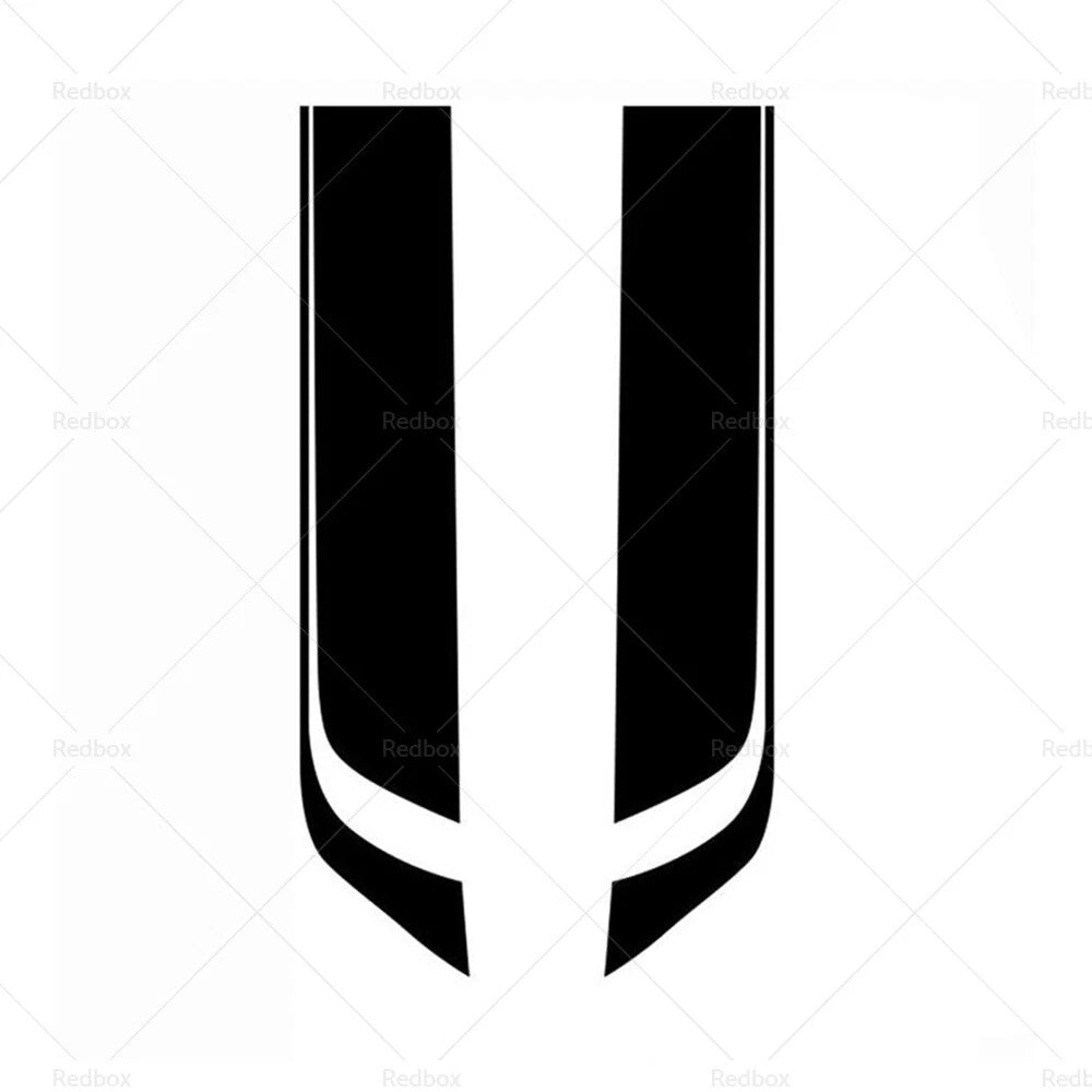 2X Black Racing Car Hood Stripe Decal Vinyl Sticker Universal
