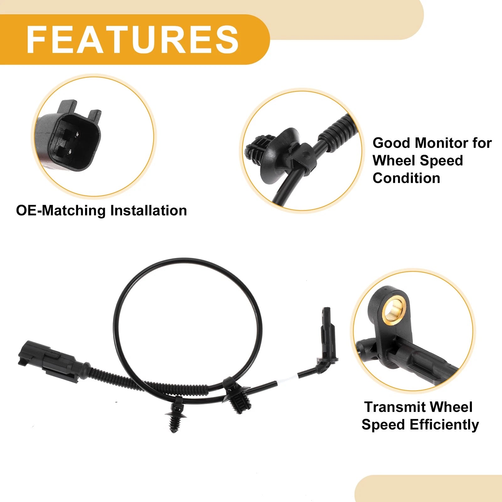 ABS Wheel Speed Sensor No. 26683350 for Buick Lacrosse (2005–2009) Rear Right