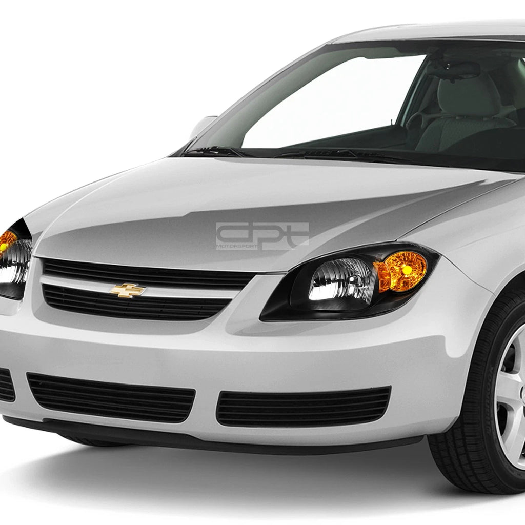 Headlight Headlamps for Chevy Cobalt Pontiac G5 Pursuit (2005–2010) Black Amber