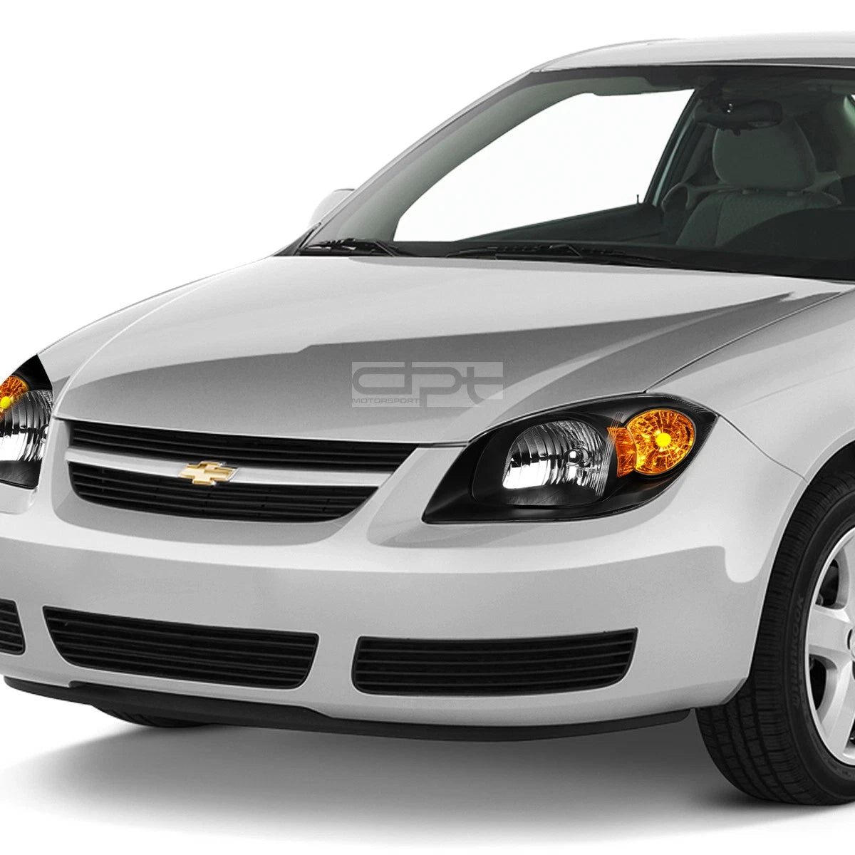 Headlight Headlamps for Chevy Cobalt Pontiac G5 Pursuit (2005–2010) Black Amber