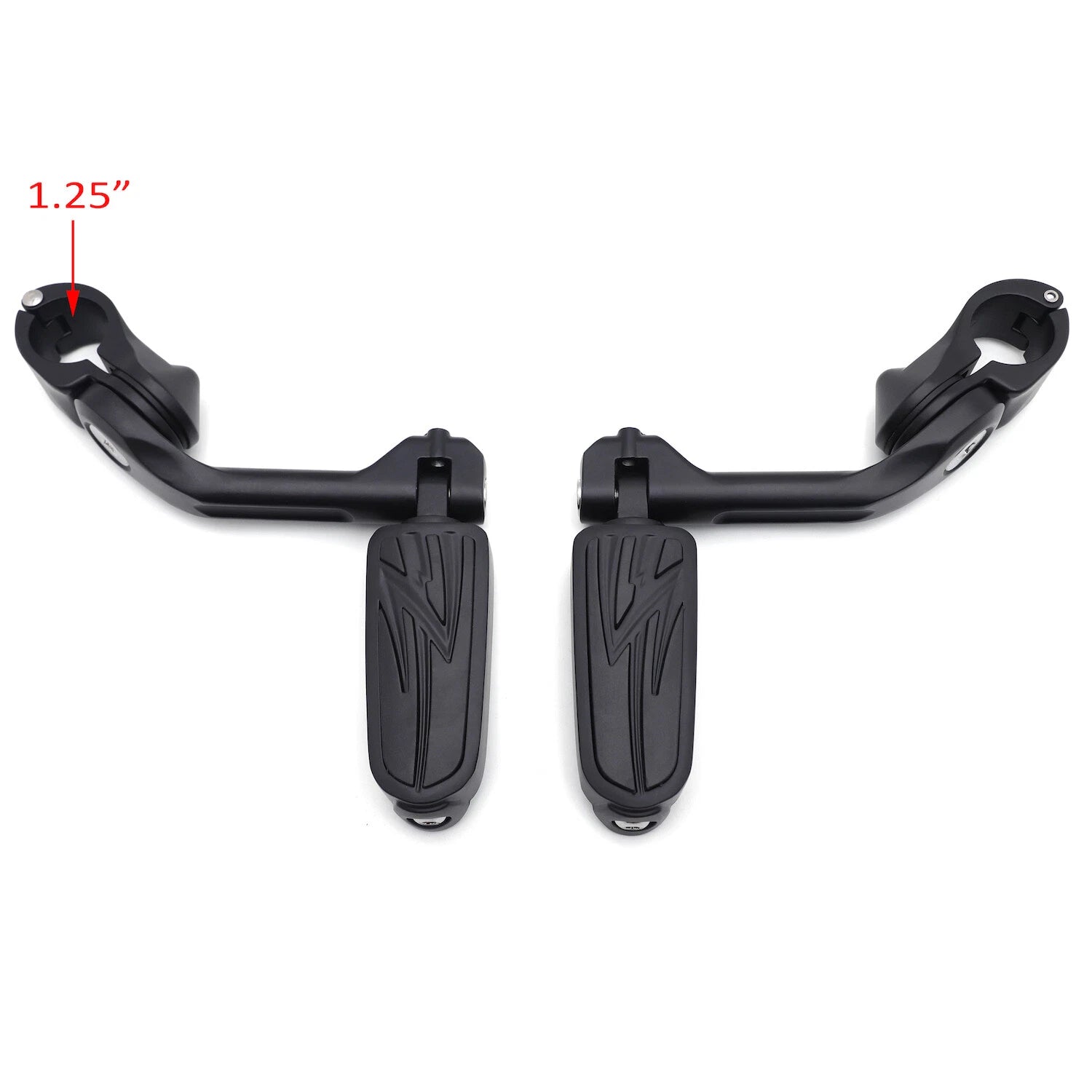 5" Long Foot Peg Kit for Yamaha XV250 XV400 XV535 (1.25" Engine Guard)