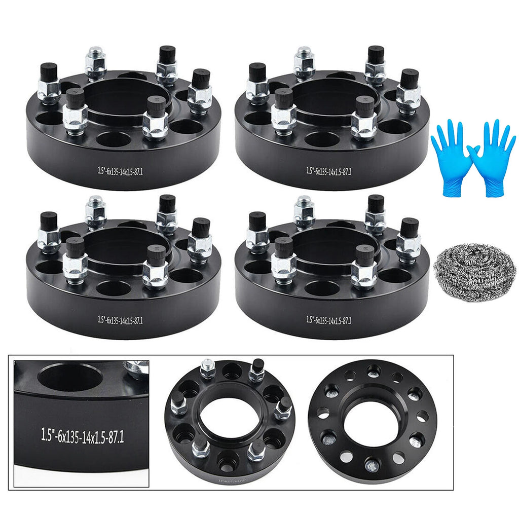 Set of 4 Hubcentric Wheel Spacers 1.5" 6x135 M14x1.5 for Lobo (2015–2024)