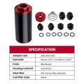 Set of 4 AN6 AN8 AN10 High Flow Fuel Filter 100 Micron Cleanable Black&Red